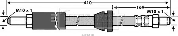 Borg & Beck BBH6138 - Əyləc şlanqı furqanavto.az