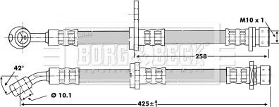 Borg & Beck BBH6744 - Əyləc şlanqı furqanavto.az