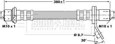 Borg & Beck BBH6752 - Əyləc şlanqı furqanavto.az