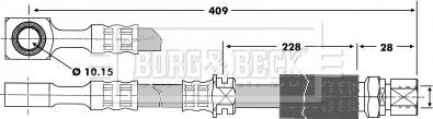 Borg & Beck BBH6705 - Əyləc şlanqı furqanavto.az