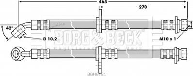 Borg & Beck BBH6781 - Əyləc şlanqı furqanavto.az