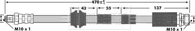 Borg & Beck BBH6734 - Əyləc şlanqı furqanavto.az