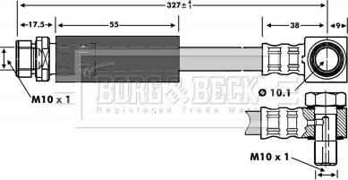 Borg & Beck BBH6737 - Əyləc şlanqı furqanavto.az