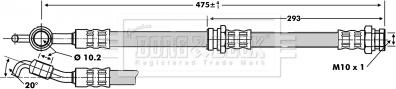 Borg & Beck BBH6726 - Əyləc şlanqı furqanavto.az