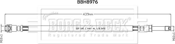 Borg & Beck BBH8976 - Əyləc şlanqı furqanavto.az