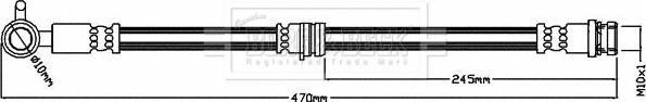 Borg & Beck BBH8425 - Əyləc şlanqı furqanavto.az