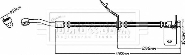 Borg & Beck BBH8522 - Əyləc şlanqı furqanavto.az