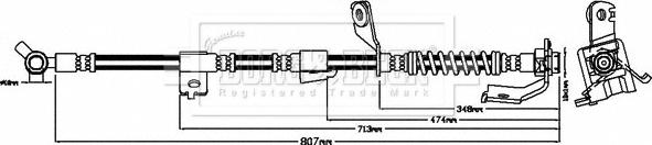 Borg & Beck BBH8625 - Əyləc şlanqı furqanavto.az