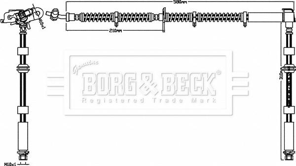 Borg & Beck BBH8016 - Əyləc şlanqı furqanavto.az