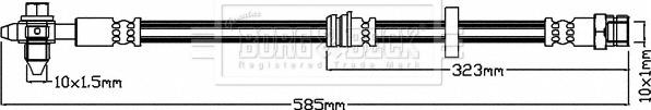 Borg & Beck BBH8101 - Əyləc şlanqı furqanavto.az