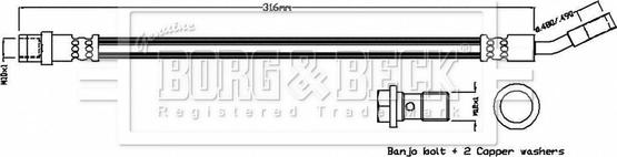 Borg & Beck BBH8865 - Əyləc şlanqı furqanavto.az