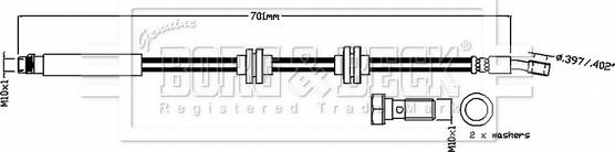 Borg & Beck BBH8863 - Əyləc şlanqı furqanavto.az