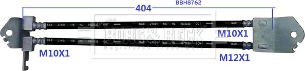 Borg & Beck BBH8762 - Əyləc şlanqı furqanavto.az