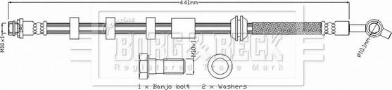 Borg & Beck BBH8734 - Əyləc şlanqı furqanavto.az