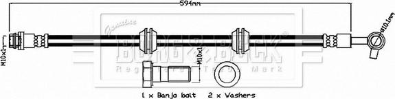 Borg & Beck BBH8735 - Əyləc şlanqı furqanavto.az