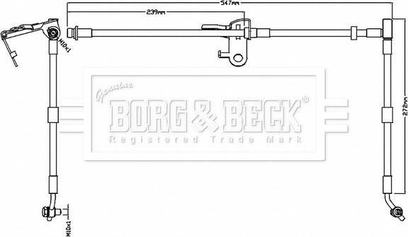 Borg & Beck BBH8738 - Əyləc şlanqı furqanavto.az