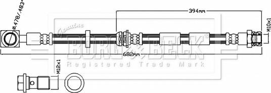 Borg & Beck BBH8772 - Əyləc şlanqı www.furqanavto.az