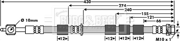 Borg & Beck BBH7953 - Əyləc şlanqı furqanavto.az