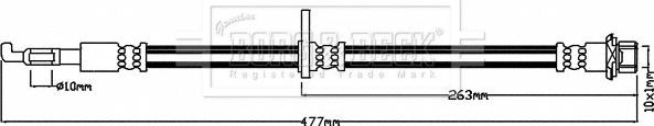 Borg & Beck BBH7966 - Əyləc şlanqı furqanavto.az