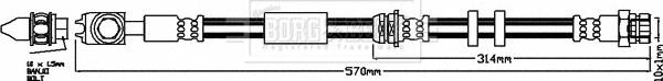 Borg & Beck BBH7960 - Əyləc şlanqı furqanavto.az