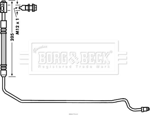 Borg & Beck BBH7910 - Əyləc şlanqı furqanavto.az