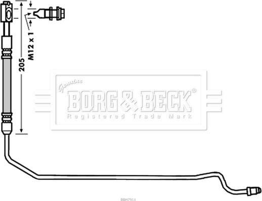 Borg & Beck BBH7911 - Əyləc şlanqı furqanavto.az