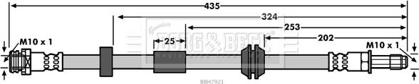 Borg & Beck BBH7921 - Əyləc şlanqı furqanavto.az