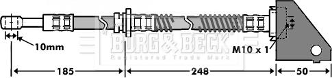 Borg & Beck BBH7462 - Əyləc şlanqı furqanavto.az