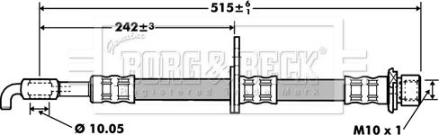 Borg & Beck BBH7417 - Əyləc şlanqı furqanavto.az