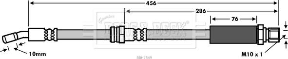 Borg & Beck BBH7549 - Əyləc şlanqı furqanavto.az