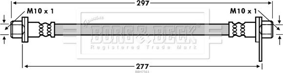 Borg & Beck BBH7561 - Əyləc şlanqı furqanavto.az