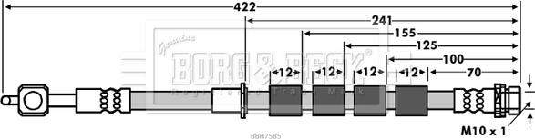 Borg & Beck BBH7585 - Əyləc şlanqı furqanavto.az