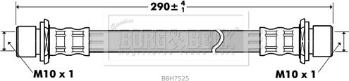 Borg & Beck BBH7525 - Əyləc şlanqı furqanavto.az