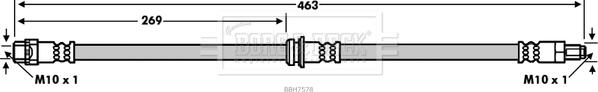 Borg & Beck BBH7578 - Əyləc şlanqı furqanavto.az