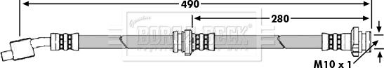 Borg & Beck BBH7653 - Əyləc şlanqı furqanavto.az