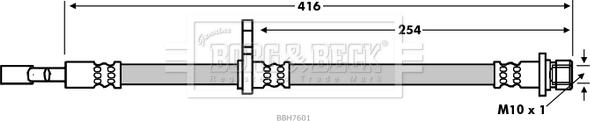 Borg & Beck BBH7601 - Əyləc şlanqı furqanavto.az