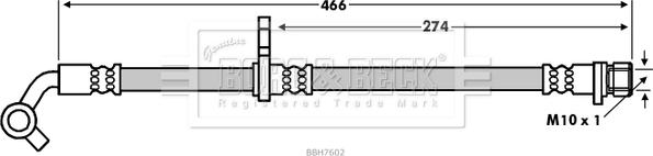 Borg & Beck BBH7602 - Əyləc şlanqı furqanavto.az