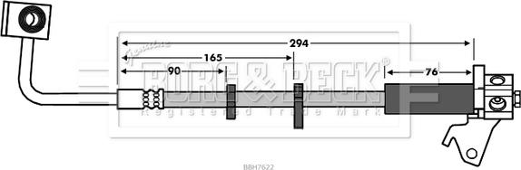 Borg & Beck BBH7622 - Əyləc şlanqı furqanavto.az