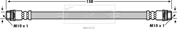 Borg & Beck BBH7674 - Əyləc şlanqı furqanavto.az