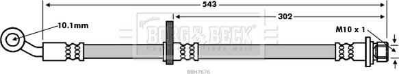 Borg & Beck BBH7676 - Əyləc şlanqı furqanavto.az