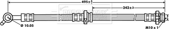 Borg & Beck BBH7160 - Əyləc şlanqı furqanavto.az