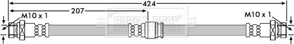 Borg & Beck BBH7104 - Əyləc şlanqı furqanavto.az