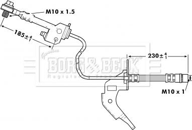 Borg & Beck BBH7122 - Əyləc şlanqı furqanavto.az