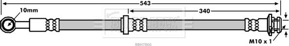 Borg & Beck BBH7866 - Əyləc şlanqı furqanavto.az