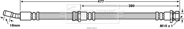 Borg & Beck BBH7803 - Əyləc şlanqı furqanavto.az