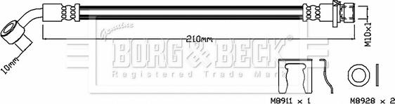 Borg & Beck BBH7756 - Əyləc şlanqı furqanavto.az