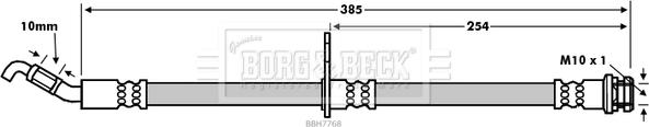 Borg & Beck BBH7768 - Əyləc şlanqı furqanavto.az