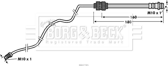 Borg & Beck BBH7785 - Əyləc şlanqı furqanavto.az