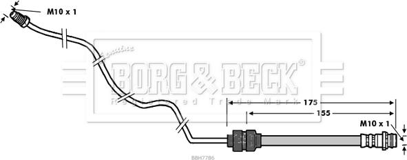 Borg & Beck BBH7786 - Əyləc şlanqı furqanavto.az