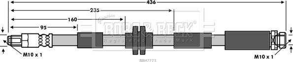 Borg & Beck BBH7773 - Əyləc şlanqı furqanavto.az